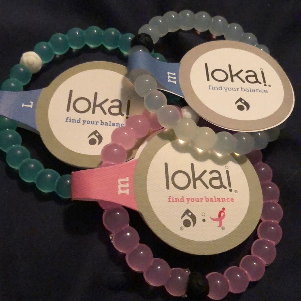Set of 3 Lokai bracelets.